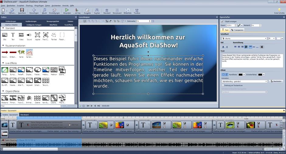 Diashow erstellen mit Aquasoft Diashow 9