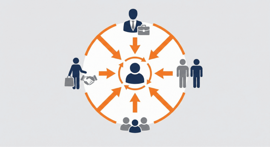 360 Grad Feedback Infografik